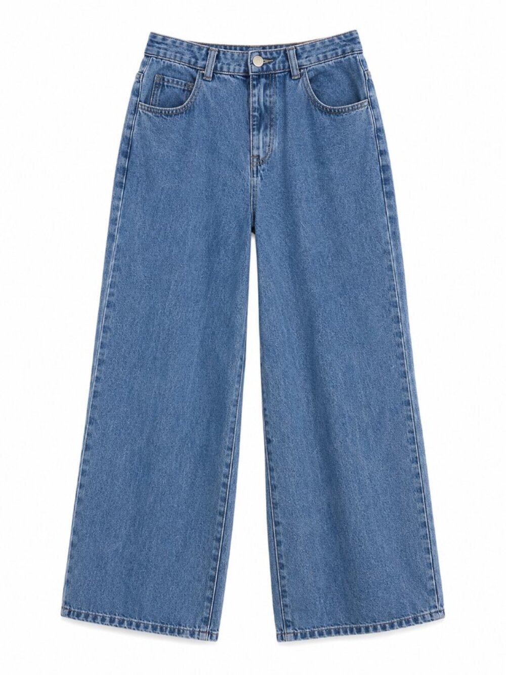 Blue High-Waist Straight Leg Women's Jeans